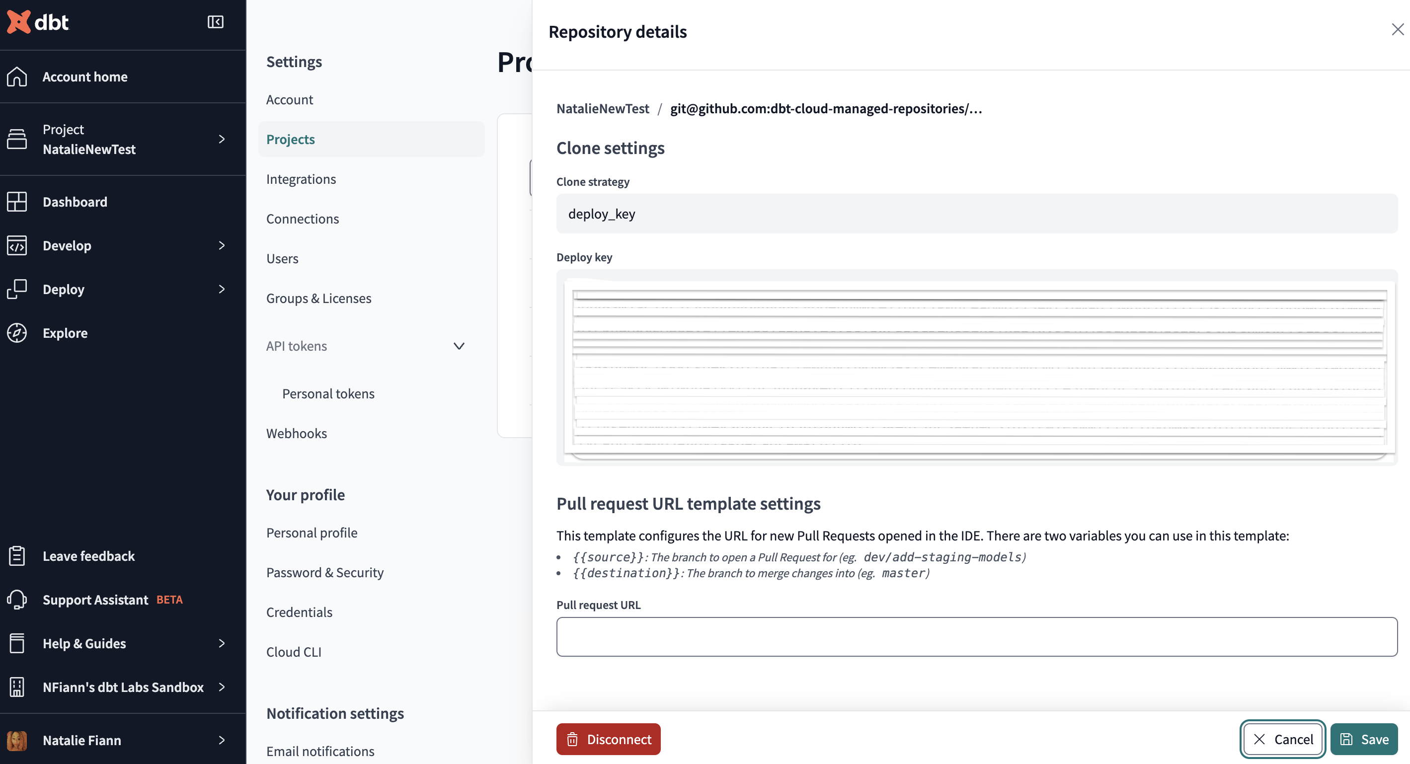 Disconnect and reconnect your Git repository in your dbt Account settings page.